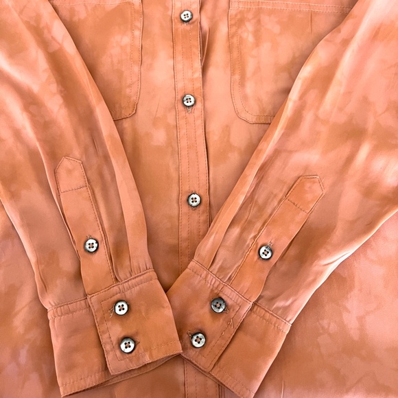 Free People We The Free Peach/Salmon Long Sleeve Button Downs Shirt Size… - Picture 7 of 14